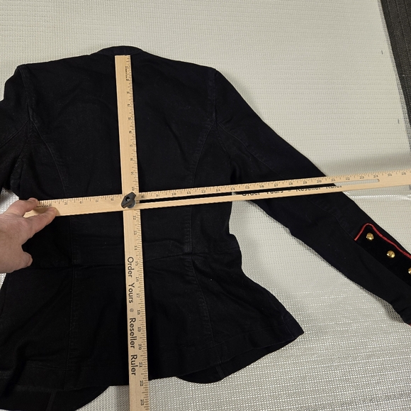 RALPH LAUREN BLACK MILITARY JACKET W/EPAULETS COAT Size 4 NICE!!!!!!!!!!!! - Picture 12 of 14